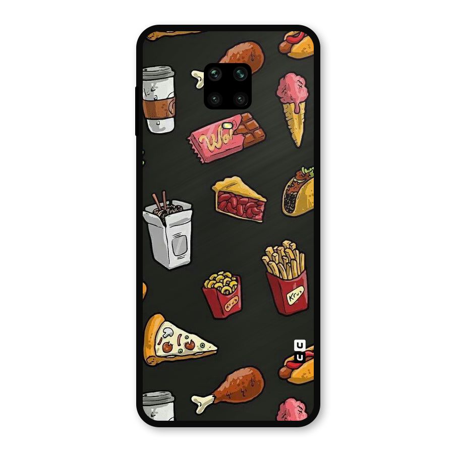 Foodie Pattern Metal Back Case for Poco M2