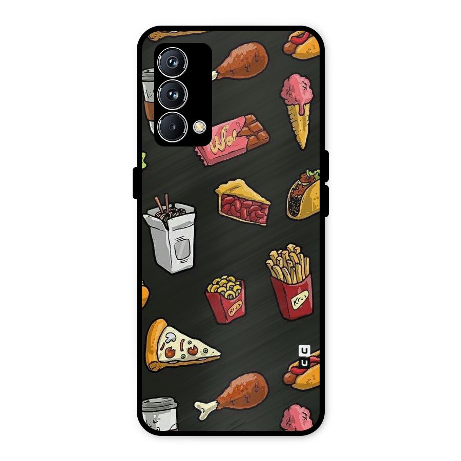 Foodie Pattern Metal Back Case for Realme GT Master Edition
