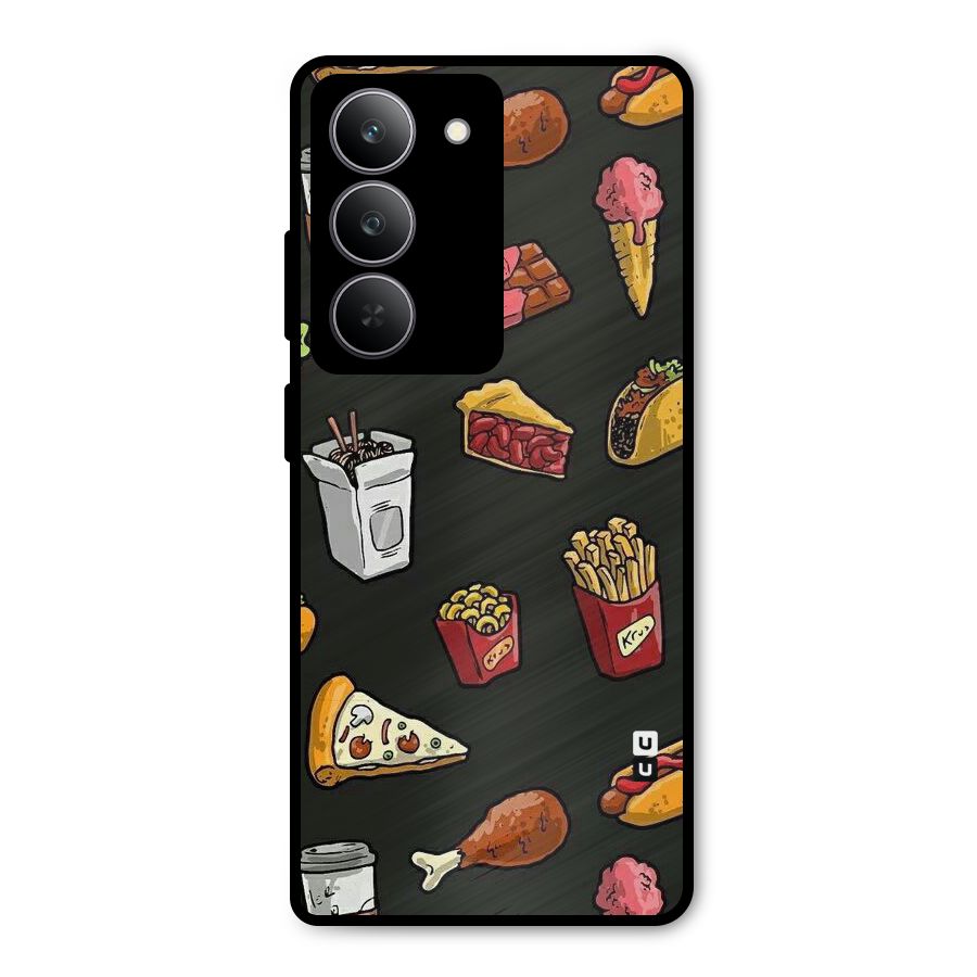 Foodie Pattern Metal Back Case for Realme P3x