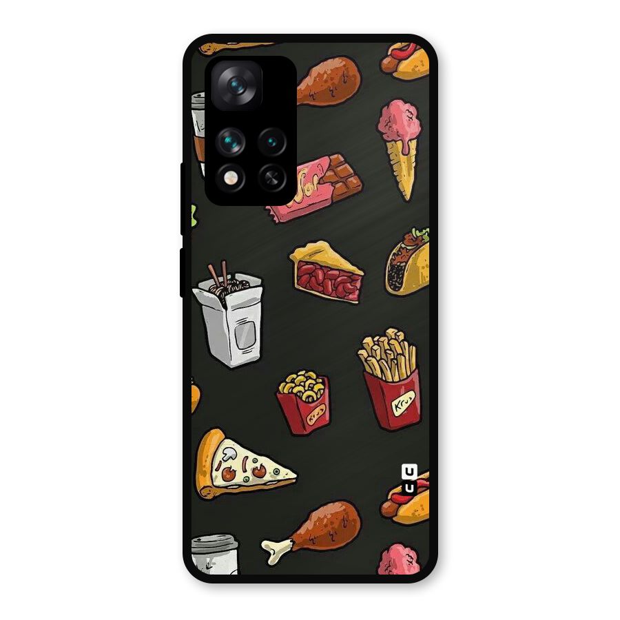 Foodie Pattern Metal Back Case for Xiaomi 11i Hypercharge 5G