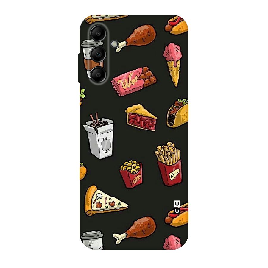 Foodie Pattern Original Polycarbonate Back Case for Galaxy A14 5G