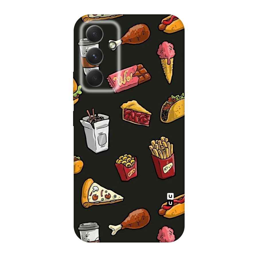 Foodie Pattern Original Polycarbonate Back Case for Galaxy A54