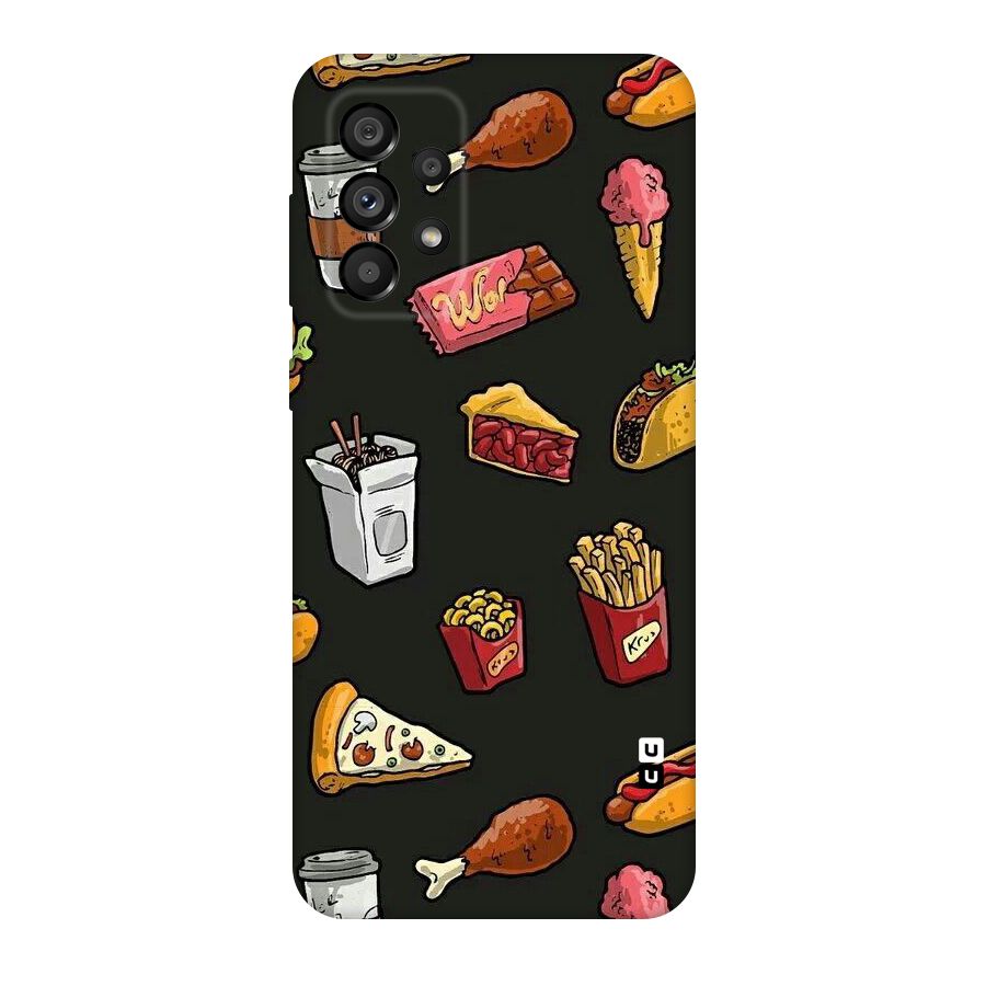 Foodie Pattern Original Polycarbonate Back Case for Galaxy A73 5G