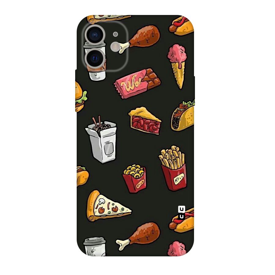 Foodie Pattern Original Polycarbonate Back Case for iPhone 11