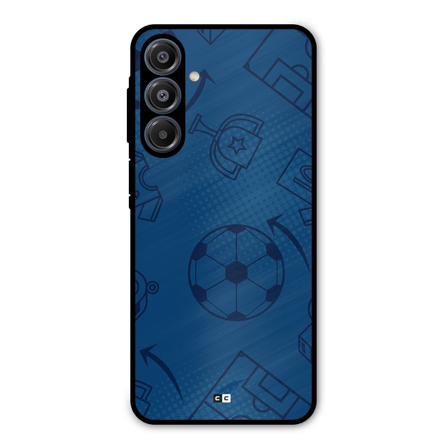 Football Texture Metal Back Case for Galaxy A16 5G