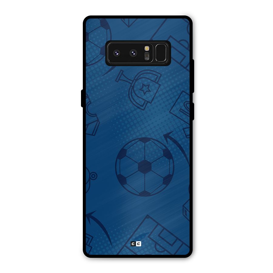 Football Texture Metal Back Case for Galaxy Note 8