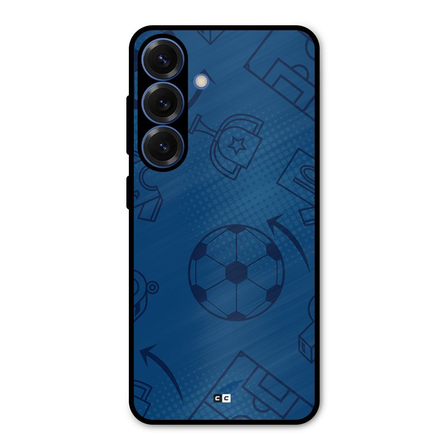 Football Texture Metal Back Case for Galaxy S25
