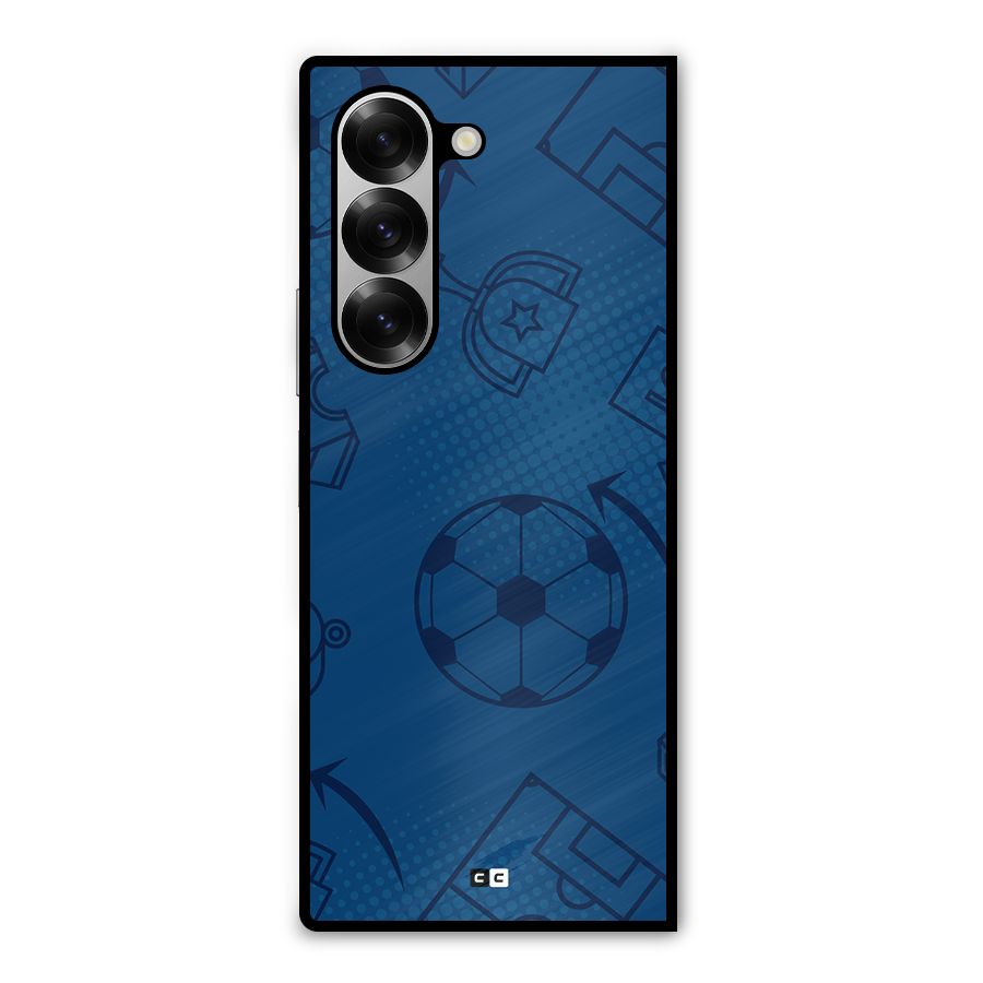 Football Texture Metal Back Case for Galaxy Z Fold6