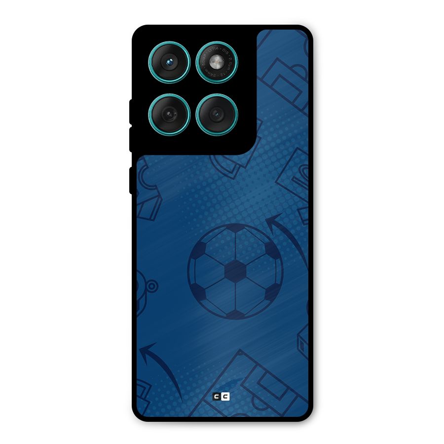 Football Texture Metal Back Case for Motorola Edge 60 Fusion