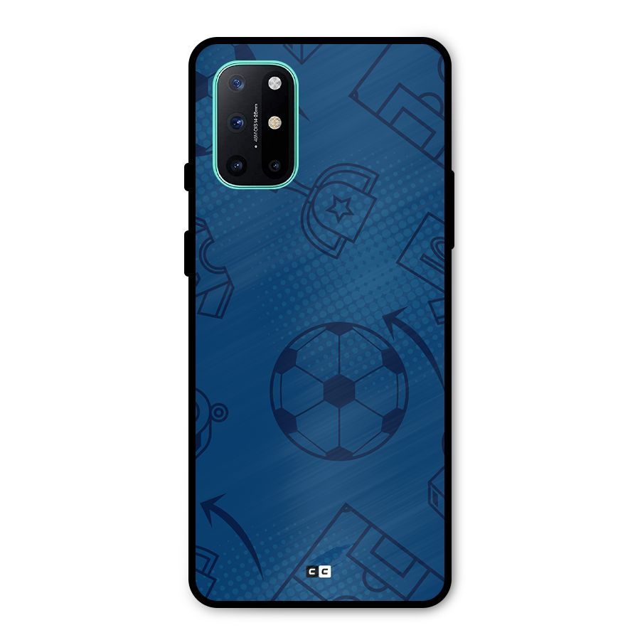 Football Texture Metal Back Case for OnePlus 8T