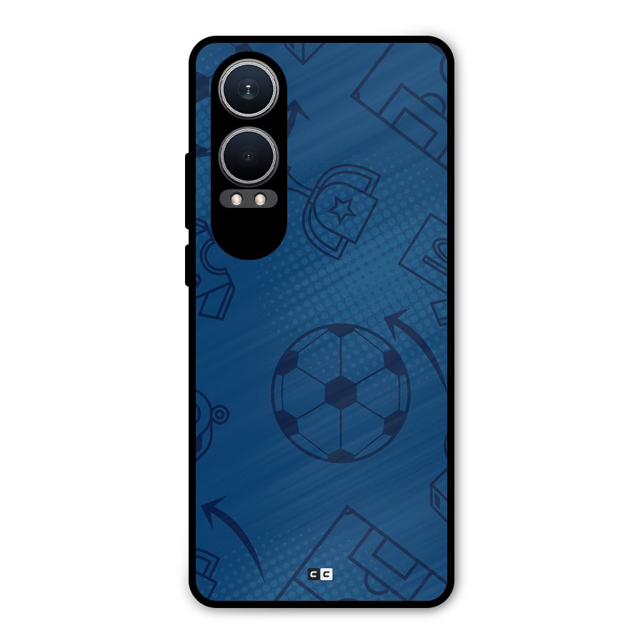 Football Texture Metal Back Case for OnePlus Nord CE4 Lite