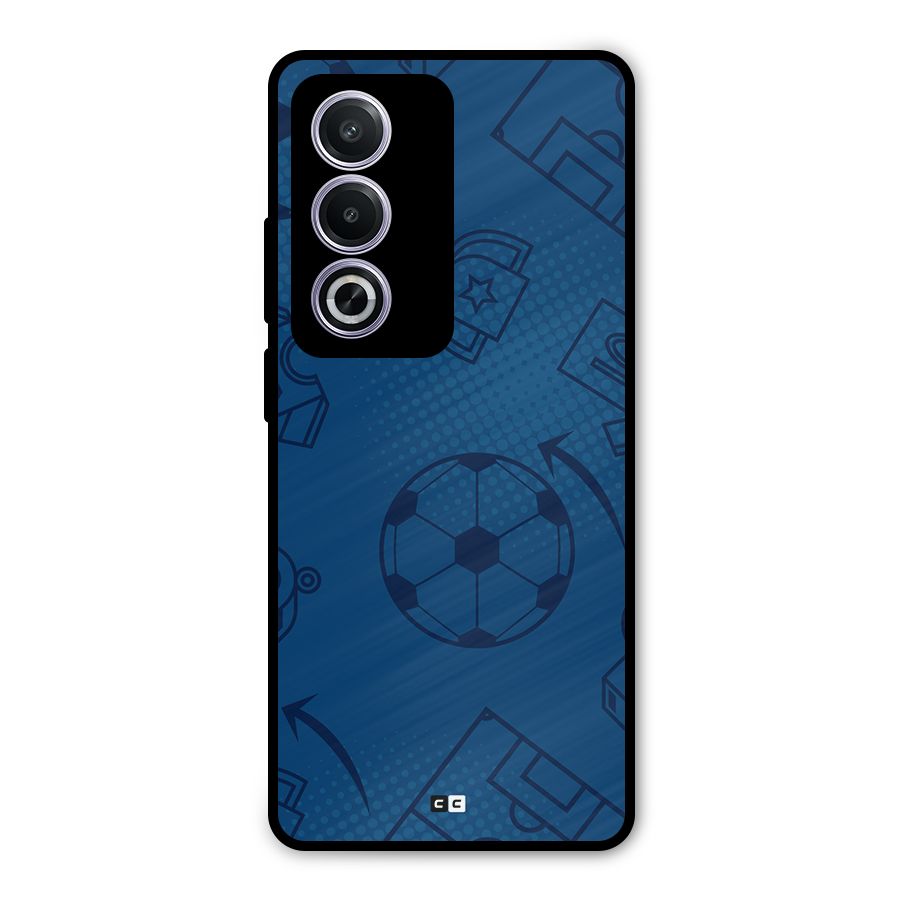 Football Texture Metal Back Case for Oppo K12x