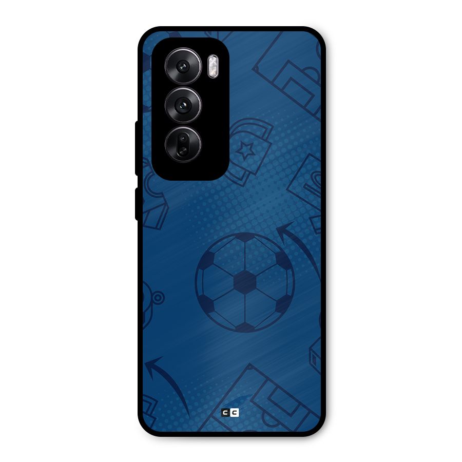 Football Texture Metal Back Case for Oppo Reno12