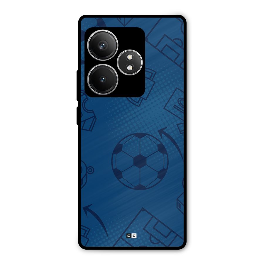 Football Texture Metal Back Case for Realme GT 6T