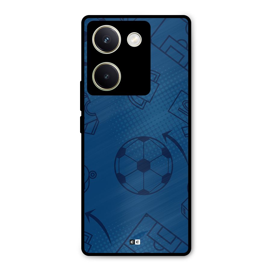 Football Texture Metal Back Case for Vivo Y200 Pro