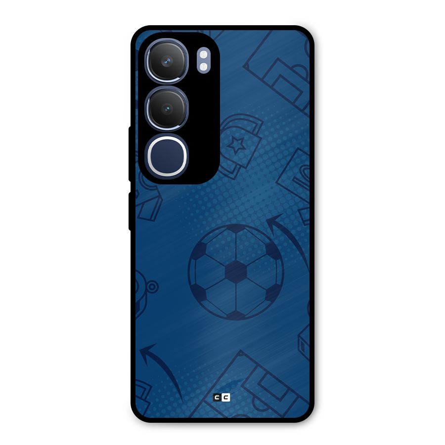 Football Texture Metal Back Case for Vivo Y29
