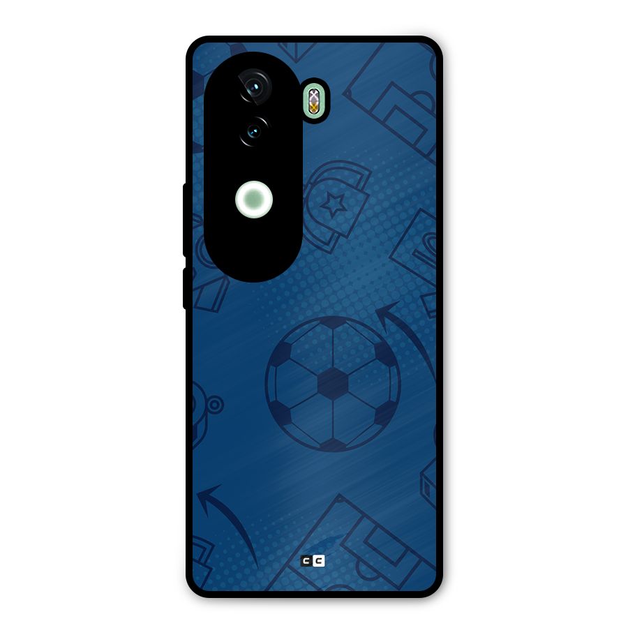 Football Texture Metal Back Case for iQOO Z9s