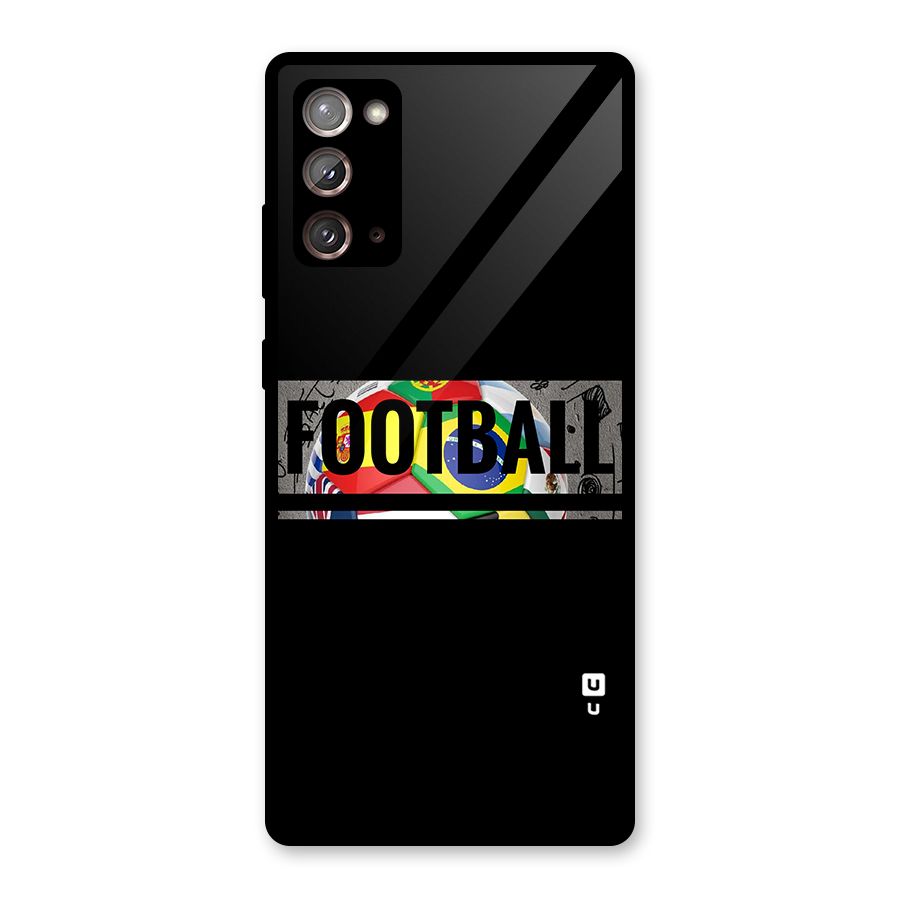 Football Typography Glass Back Case for Galaxy Note 20