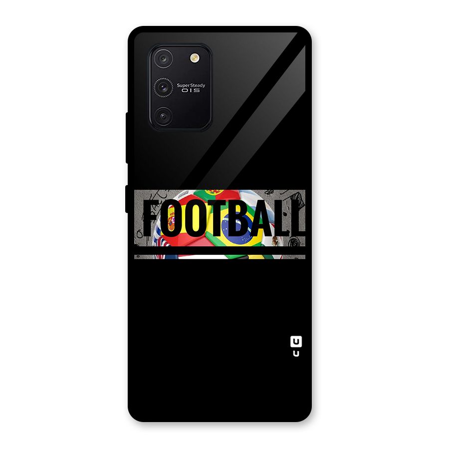 Football Typography Glass Back Case for Galaxy S10 Lite