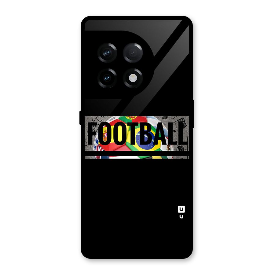 Football Typography Glass Back Case for OnePlus 11R