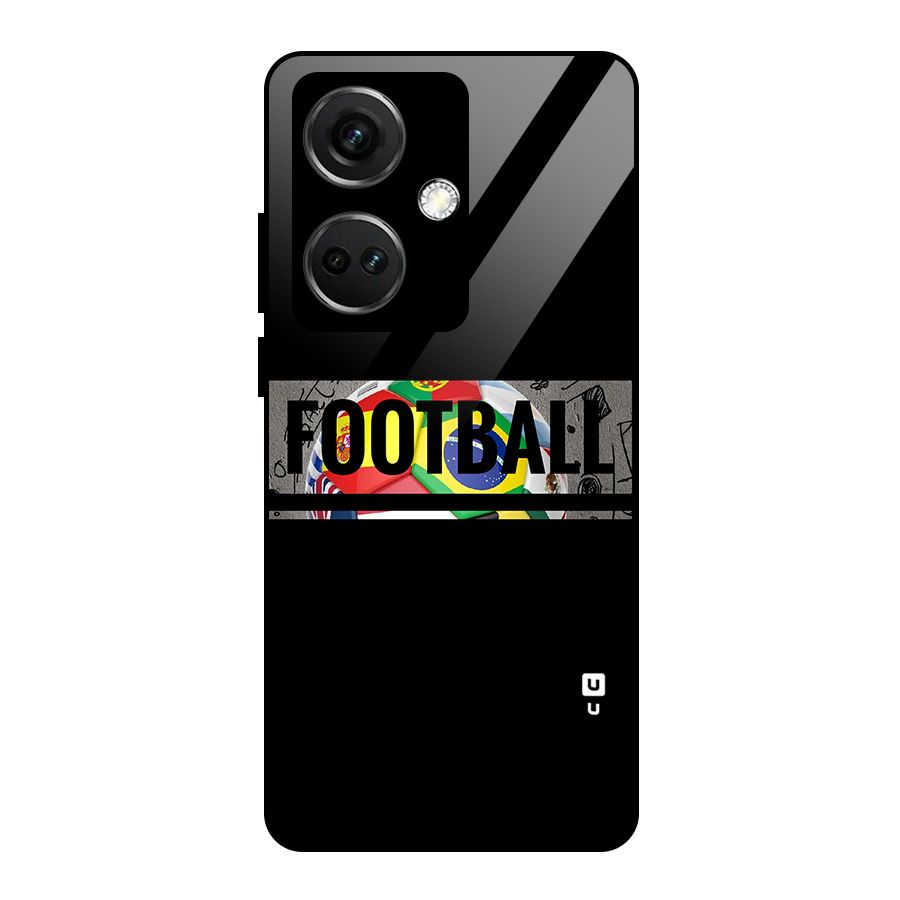 Football Typography Glass Back Case for OnePlus Nord CE 3 5G