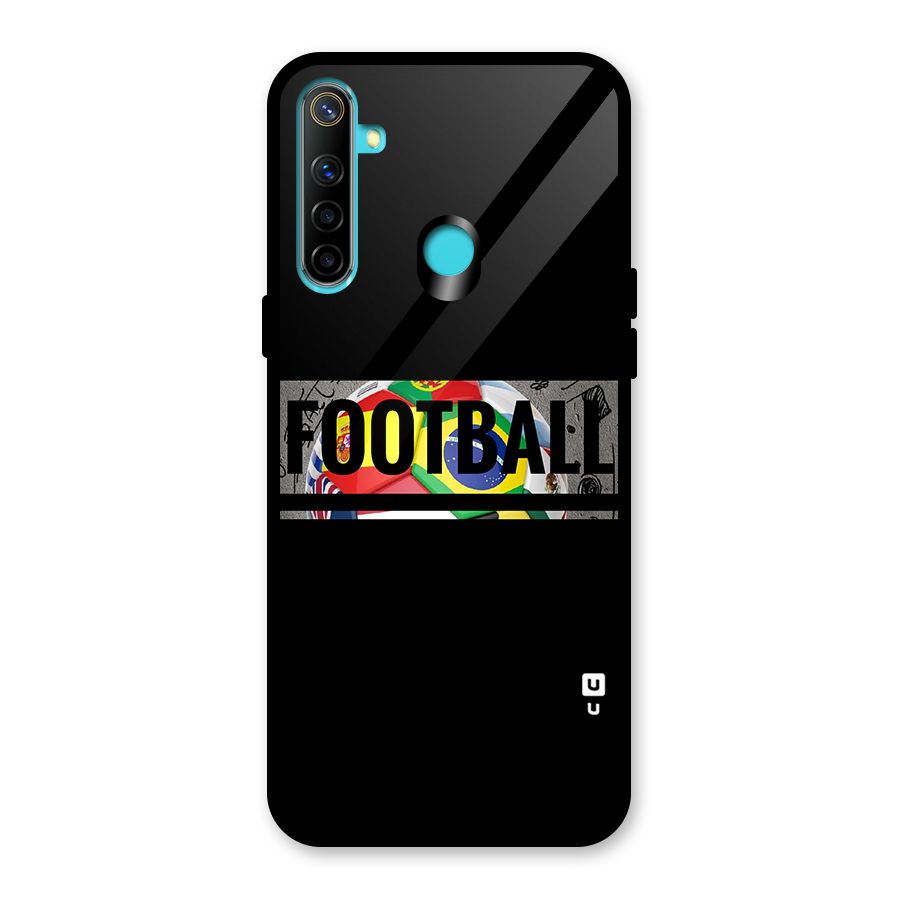 Football Typography Glass Back Case for Realme Narzo 10