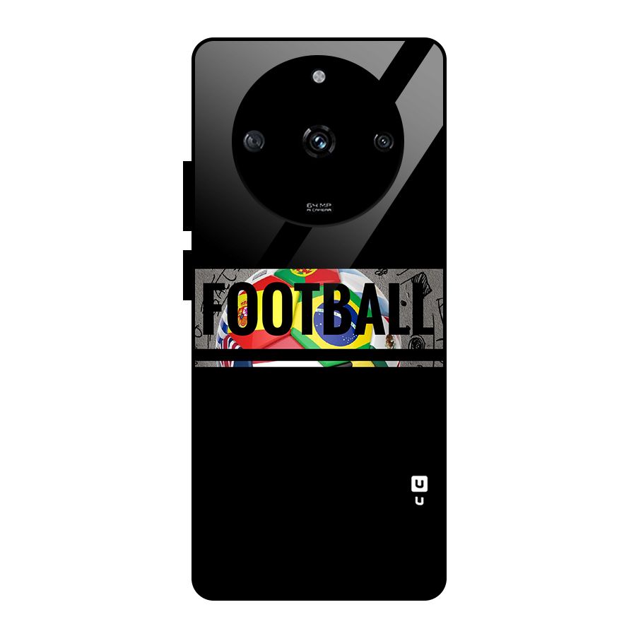 Football Typography Glass Back Case for Realme Narzo 60 5G
