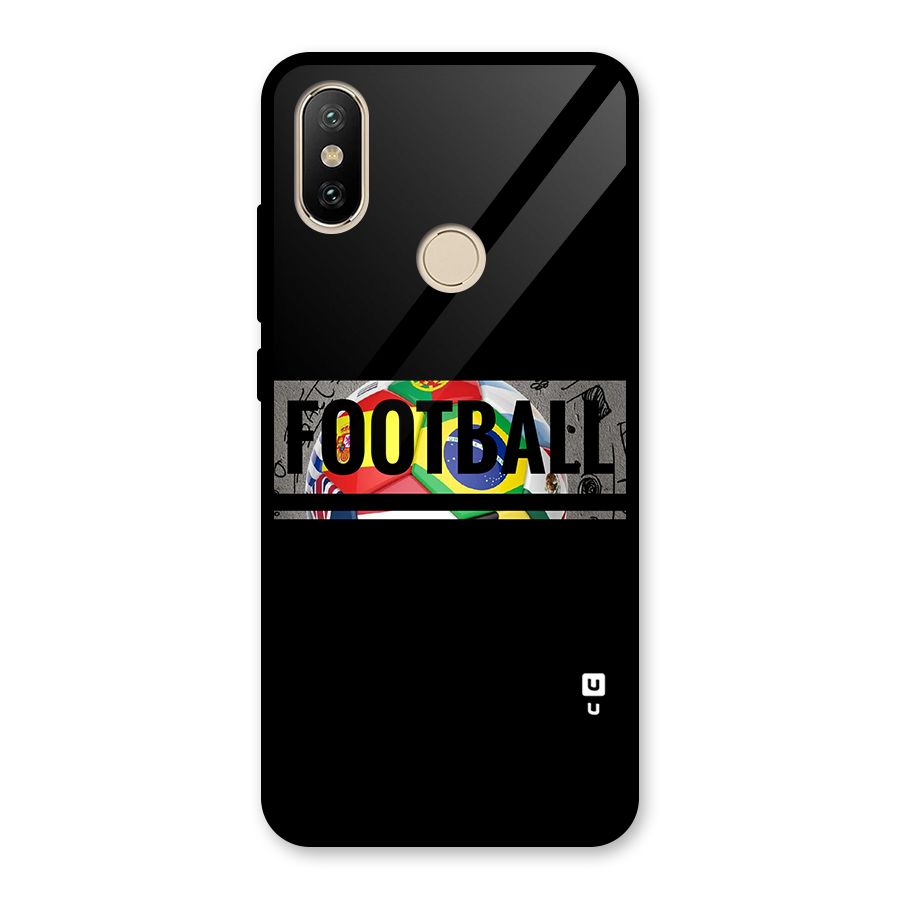 Football Typography Glass Back Case for Redmi A2