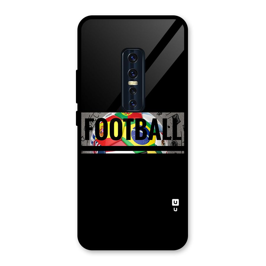 Football Typography Glass Back Case for Vivo V17 Pro