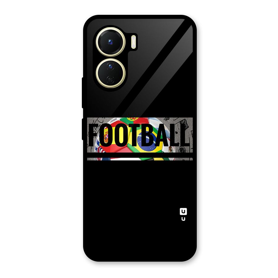 Football Typography Glass Back Case for Vivo Y16