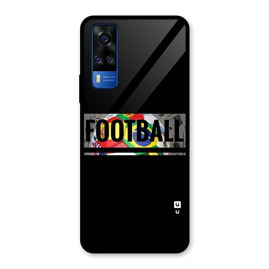 Football Typography Glass Back Case for Vivo Y31