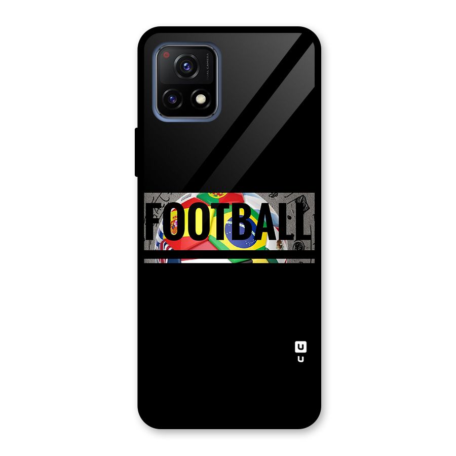 Football Typography Glass Back Case for Vivo Y72 5G