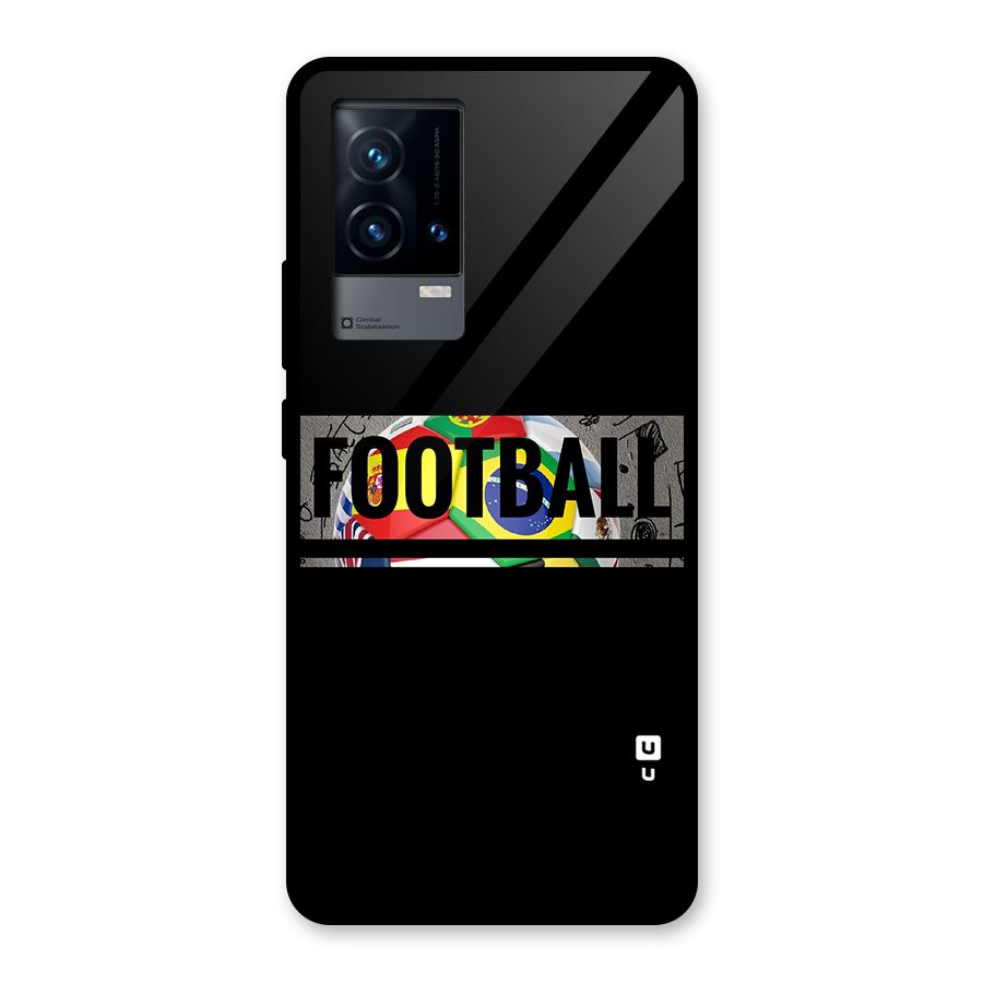 Football Typography Glass Back Case for iQOO 9 5G