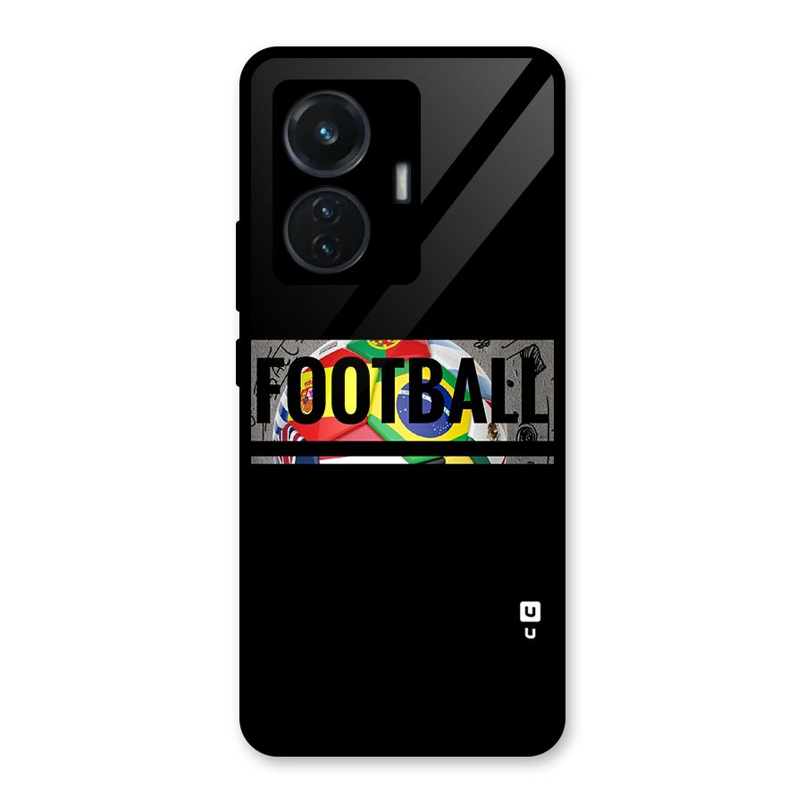 Football Typography Glass Back Case for iQOO Z6 44W