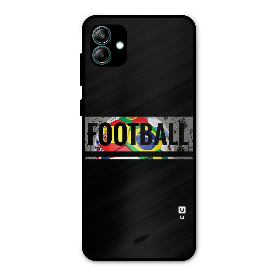 Football Typography Metal Back Case for Galaxy A04