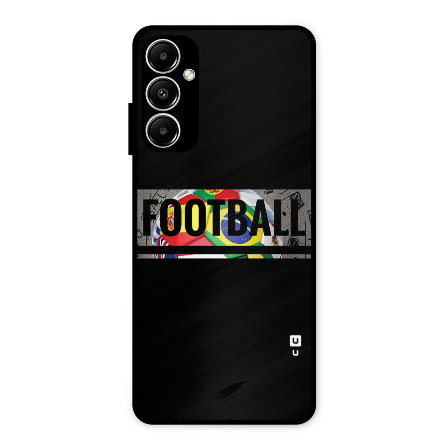 Football Typography Metal Back Case for Galaxy A05s
