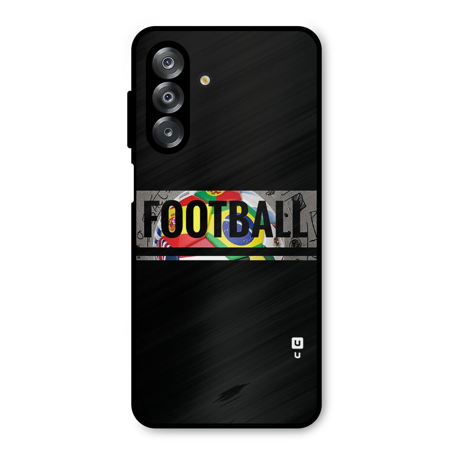 Football Typography Metal Back Case for Galaxy A26