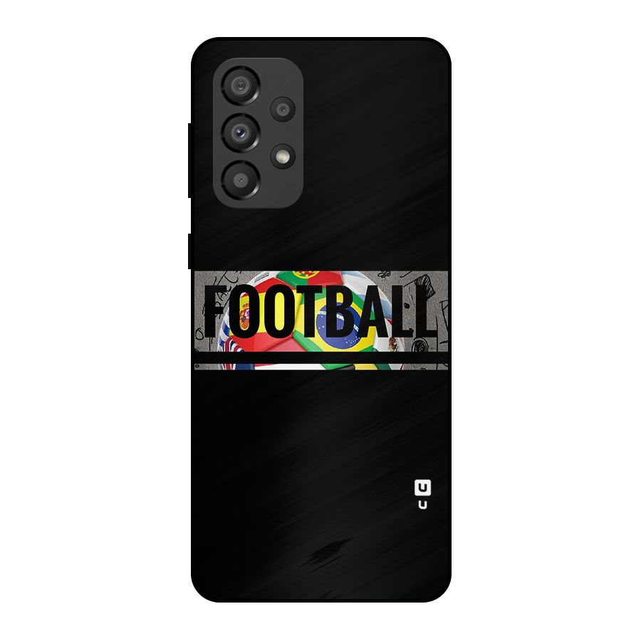 Football Typography Metal Back Case for Galaxy A33 5G