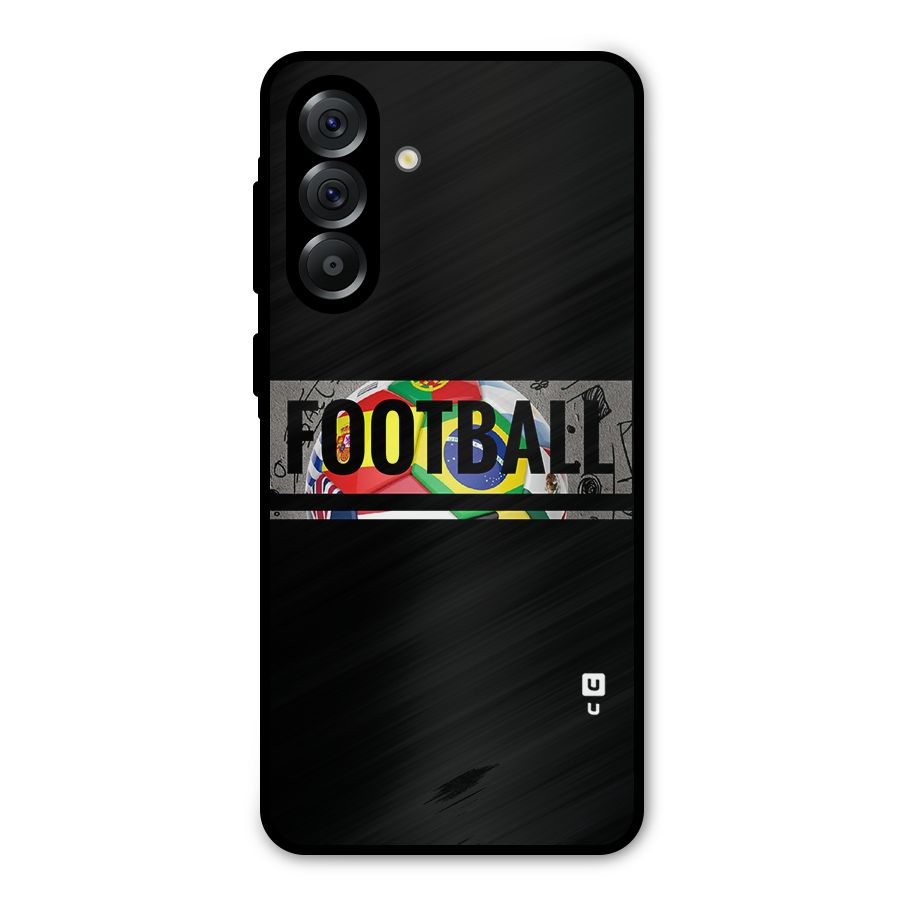 Football Typography Metal Back Case for Galaxy A56
