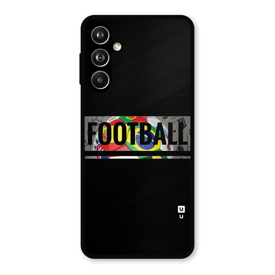 Football Typography Metal Back Case for Galaxy F54