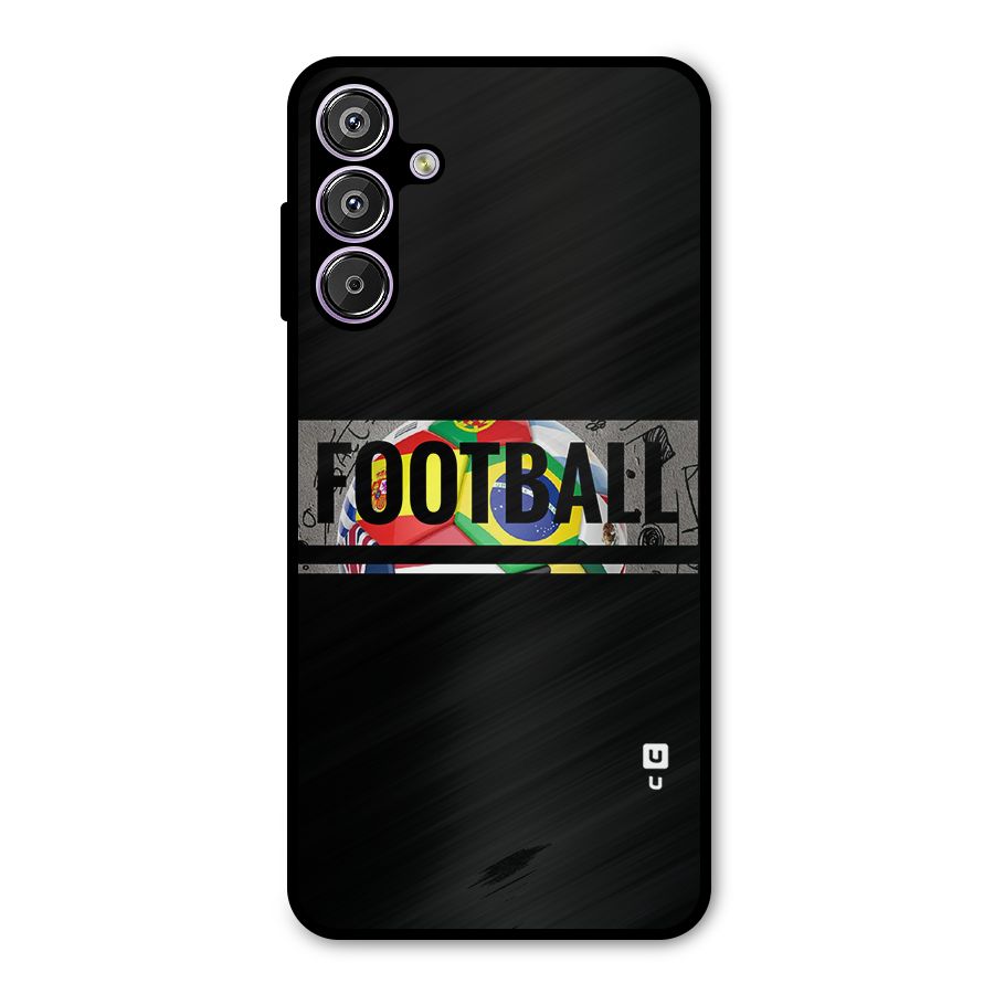 Football Typography Metal Back Case for Galaxy M15
