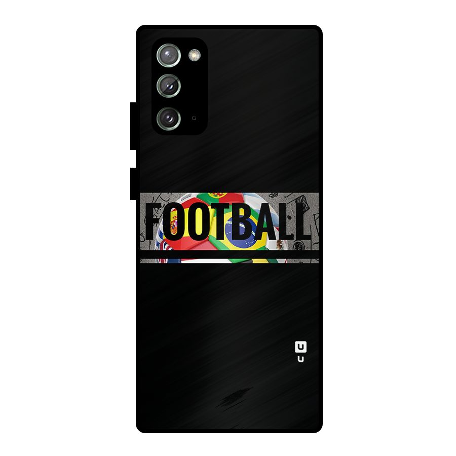 Football Typography Metal Back Case for Galaxy Note 20