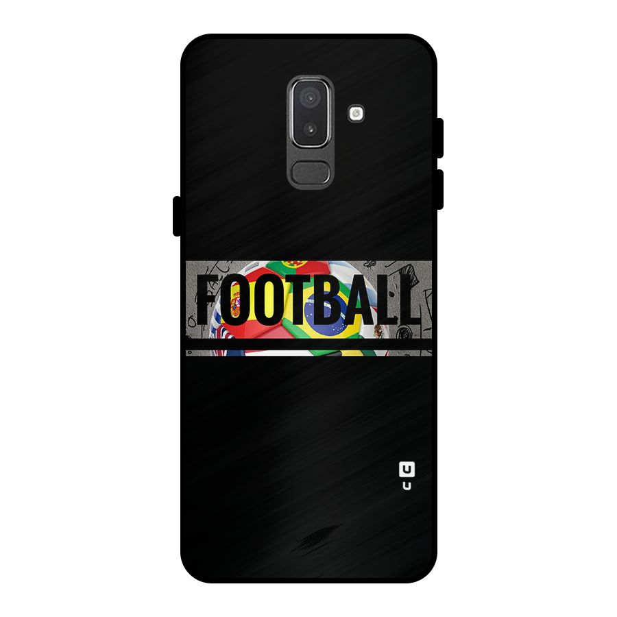 Football Typography Metal Back Case for Galaxy On8 (2018)