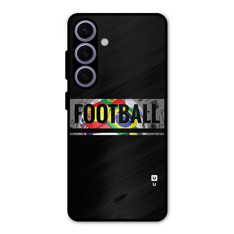 Football Typography Metal Back Case for Galaxy S24
