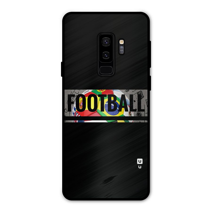 Football Typography Metal Back Case for Galaxy S9 Plus