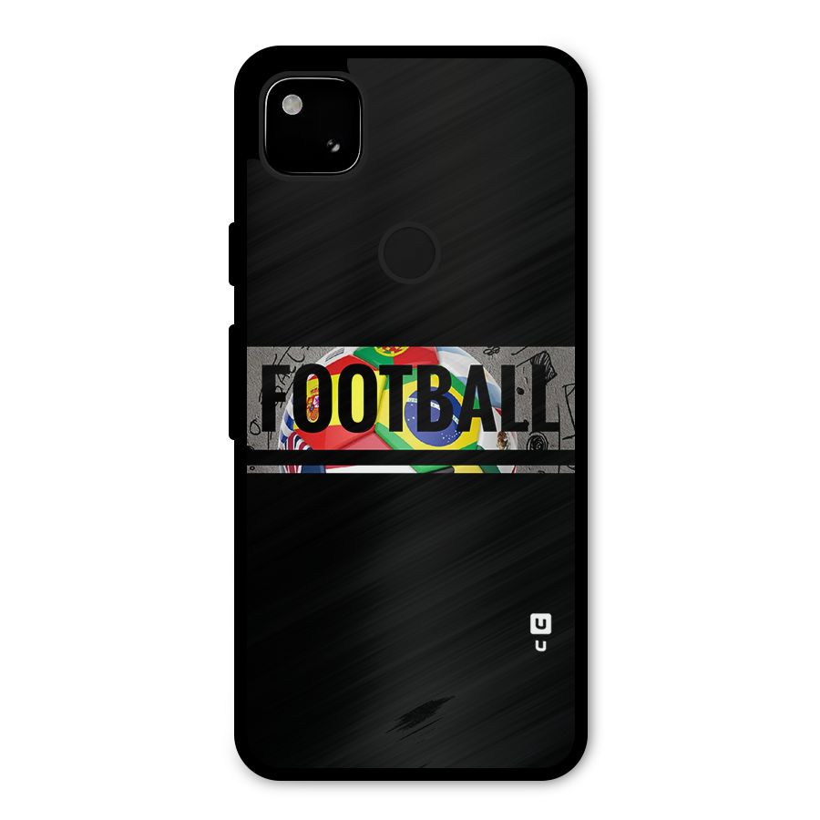 Football Typography Metal Back Case for Google Pixel 4a