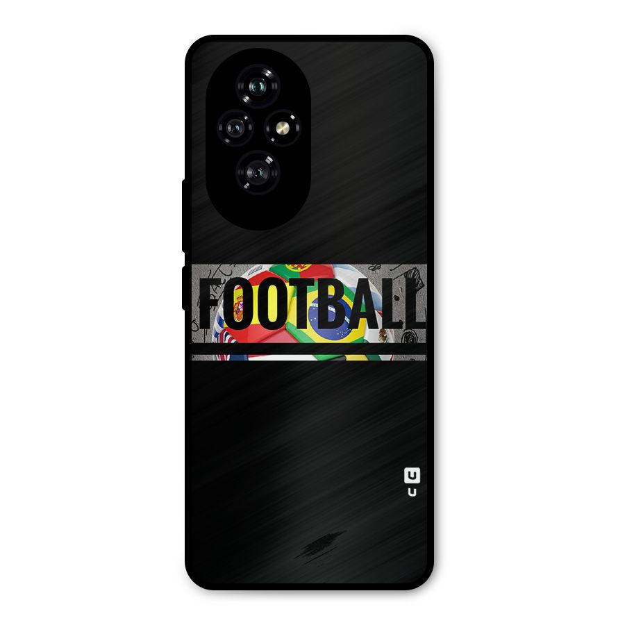 Football Typography Metal Back Case for Honor 200