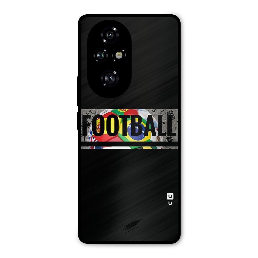 Football Typography Metal Back Case for Honor 200 Pro