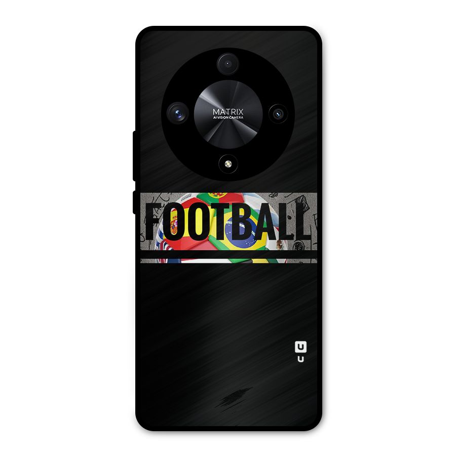 Football Typography Metal Back Case for Honor X9b