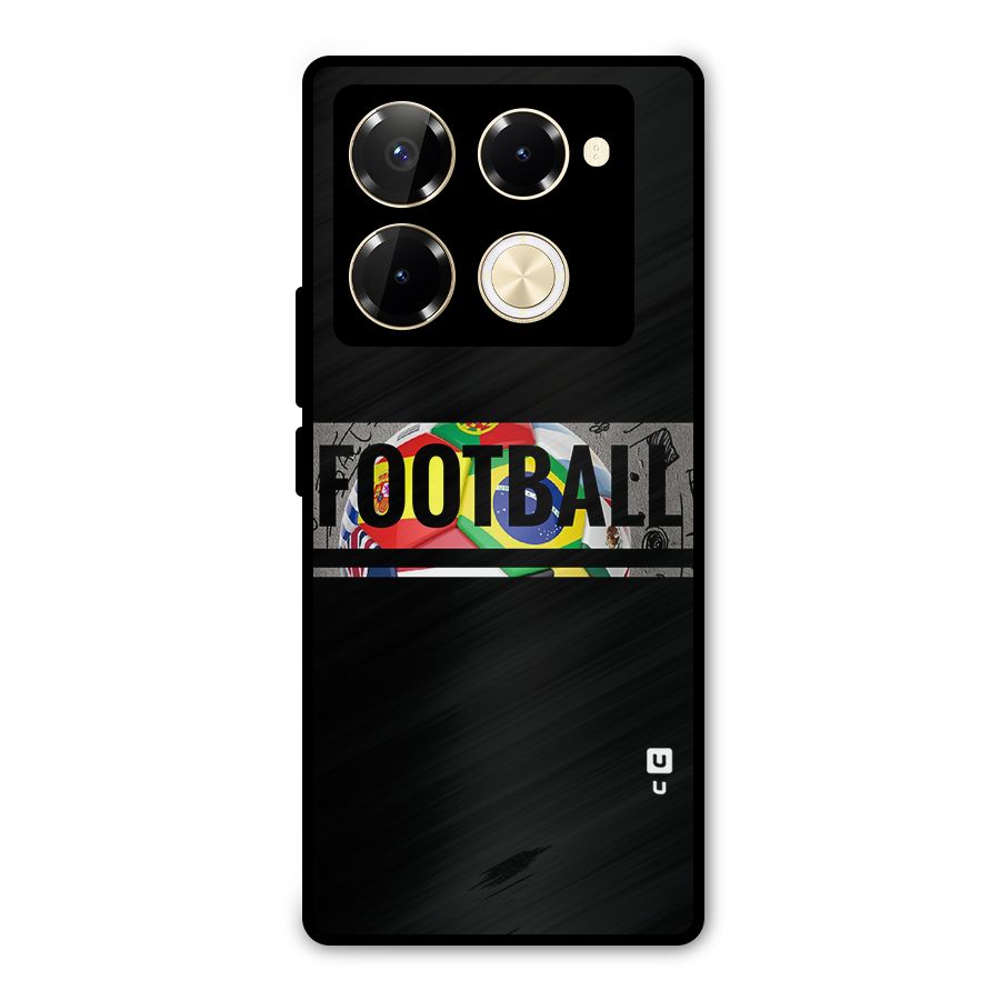 Football Typography Metal Back Case for Infinix Note 40 Pro Plus